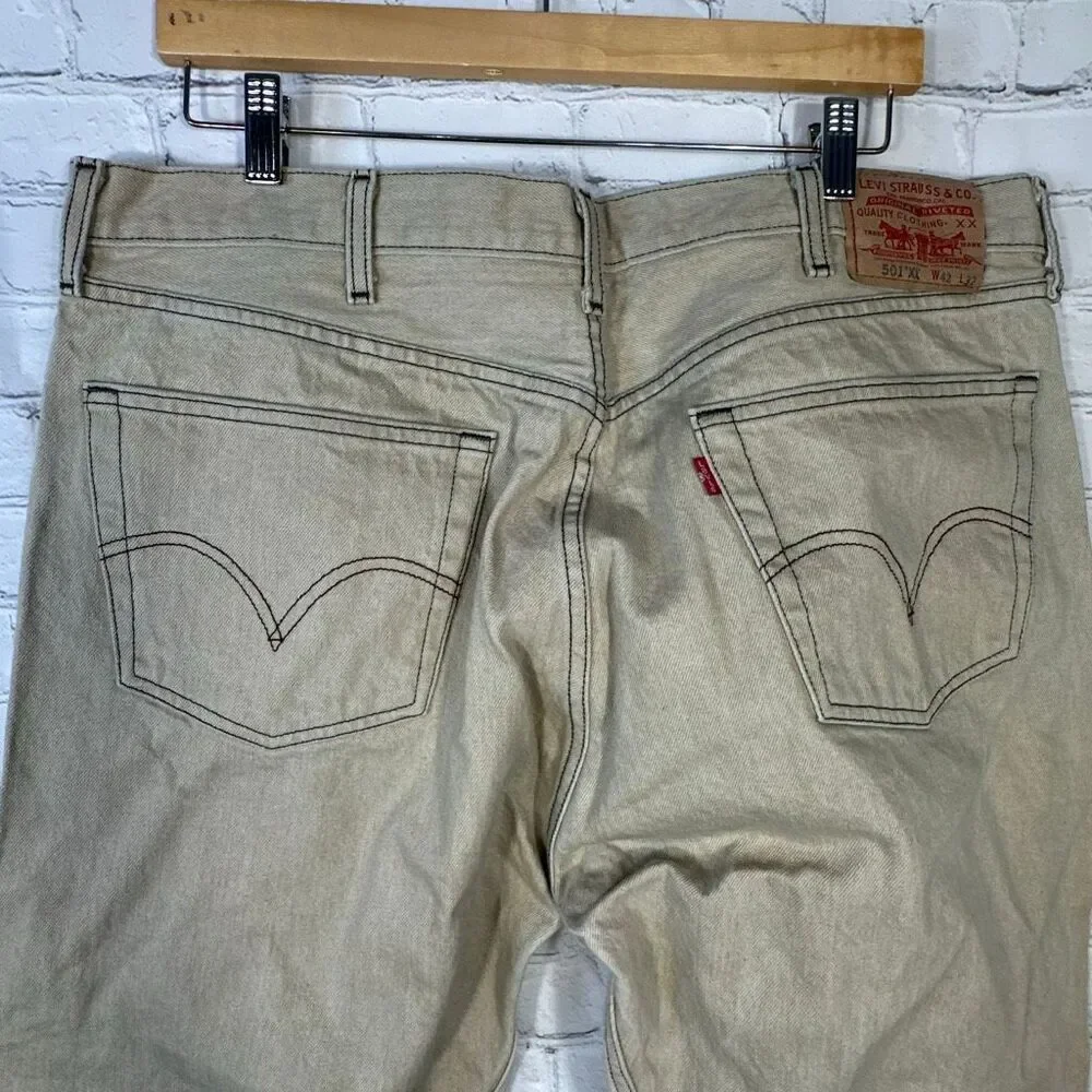 Levi’s Men’s 501 XX Jeans Mens Tan Straight‎ Fit Pants Chino